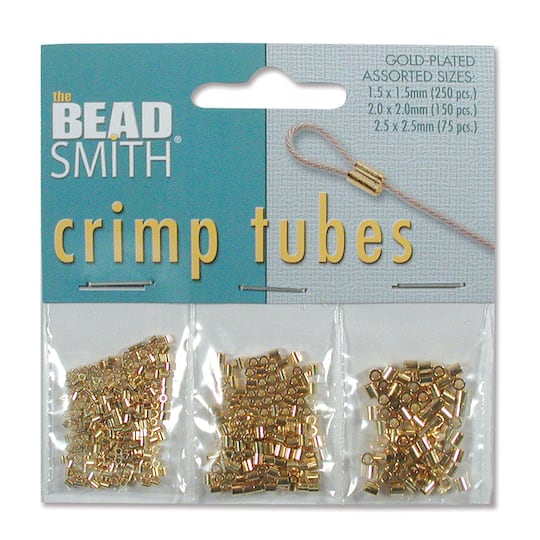 The Beadsmith&#xAE; Assorted Gold-Plated Crimp Tubes